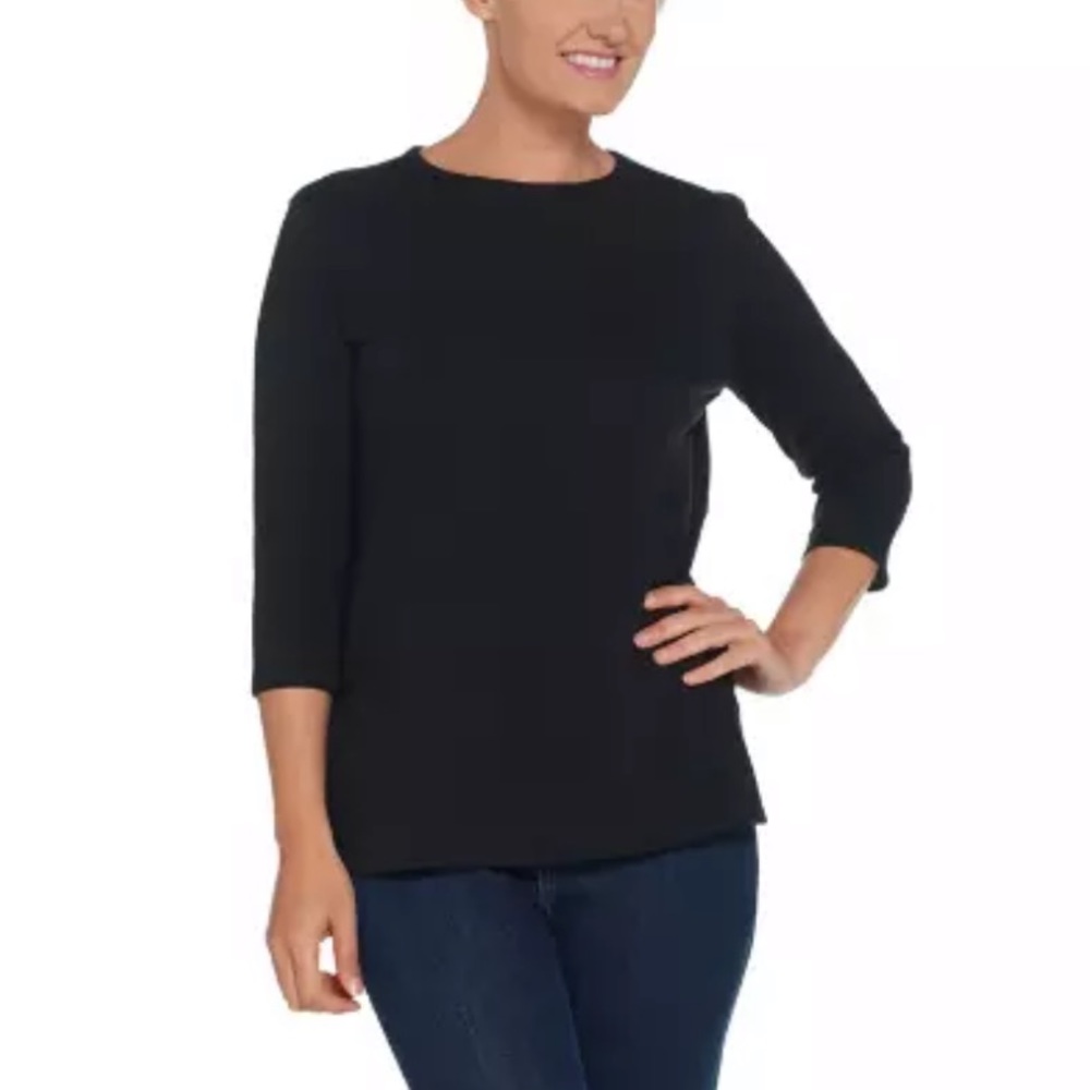 Martha Stewart black blouse M NWOT